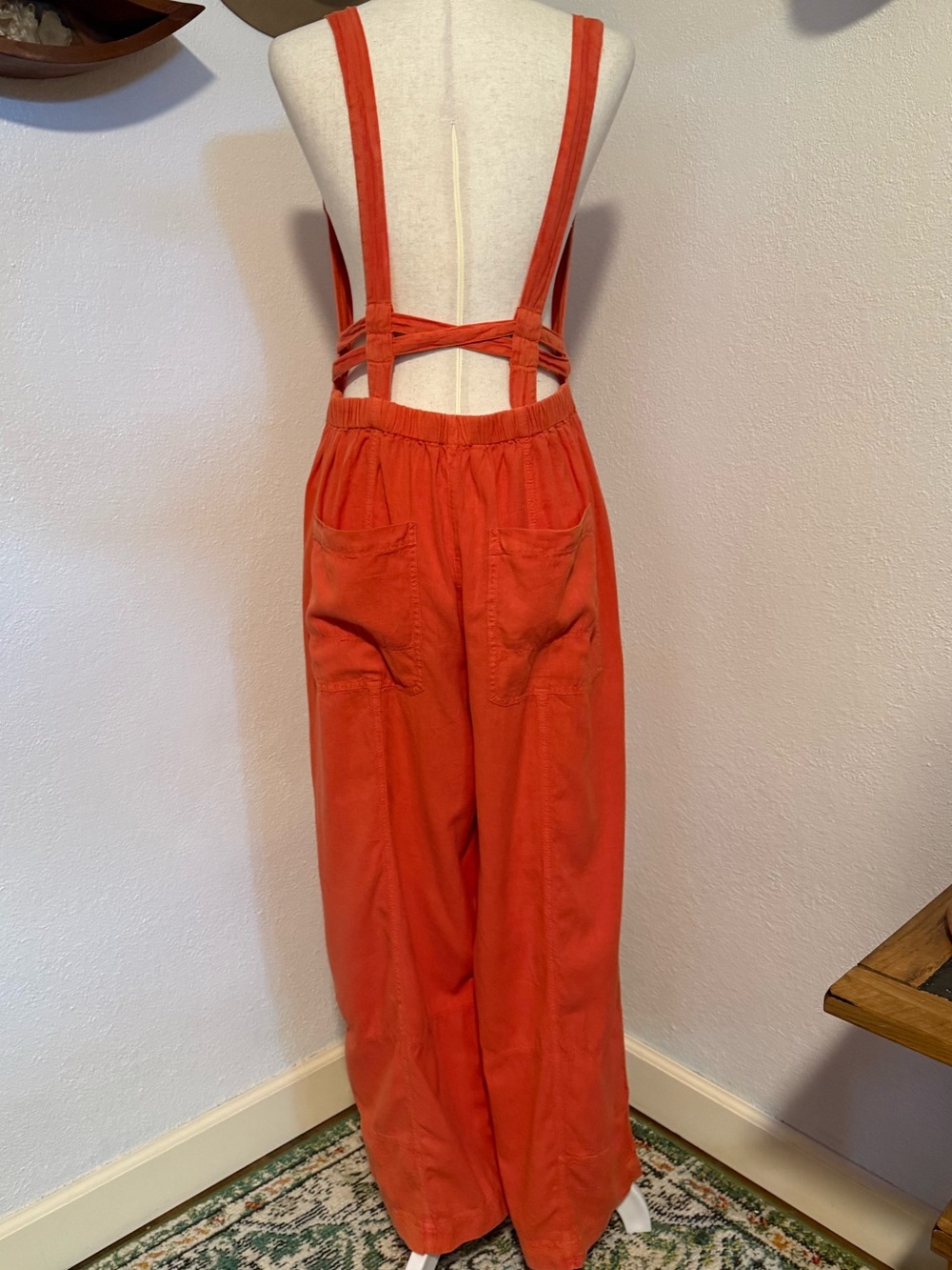 NWT Free People Wide Leg Jumpsuit Linen Cotton Medium - Picture 8 of 16